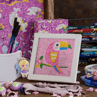 Kit de peinture diamant 5D pour enfants avec cadre photo, décoration murale pour la maison, cadeau de Noël pour les enfants