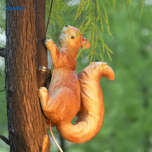 קישוטי גינה של סנאים, פסל שרף, נוף מדשאה, קישוט לחג המולד עם תאורה - Product Image 2