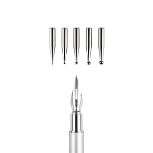 Kit de peinture et stylo de gravure pour nail art KADS avec 6 têtes interchangeables, manche en acrylique, outil de manucure en alliage pour le dessin d'art sur ongles - Product Image 3