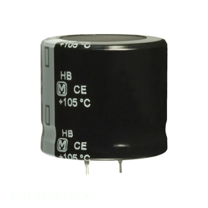 Distributeur agréé 270 uF ECO-S2GB271EA CAP ALUM 270UF 20% 400V SNAP TH Condensateur à montage traversant - Product Image 1