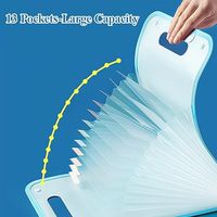 Classeur à 13 pochettes, organiseur de fichiers accordéon avec étiquettes, classeur de documents imperméable pour cartable, fournitures de bureau