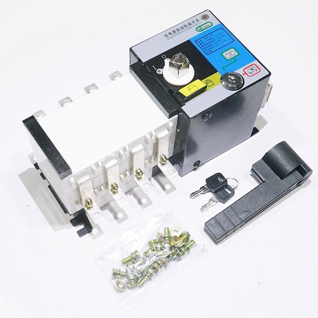 MINGTUO ATS MTQ3-100 3P/4P Automatic Transfer Switch PC Type AC 400V 20kA 63A/100A Dual Power Three Phase Generator Changeover Switch