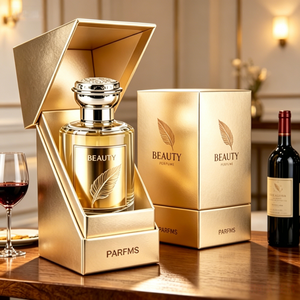 Caja <span class=keywords><strong>de</strong></span> Perfume Oud <span class=keywords><strong>de</strong></span> 100 ml con Cierre Magnético, Caja <span class=keywords><strong>de</strong></span> Regalo Rígida <span class=keywords><strong>de</strong></span> Alta Gama con Inserto <span class=keywords><strong>de</strong></span> Terciopelo y Logotipo en Lámina Dorada - Product Image 1
