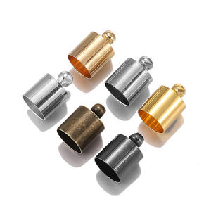 50개/묶음 태슬 가죽 끈 끝 크림프 캡 비즈 3 4 5 6 7 8 9 10mm 끝 마개 DIY 목걸이 보석 제작 재료 - Product Image 5