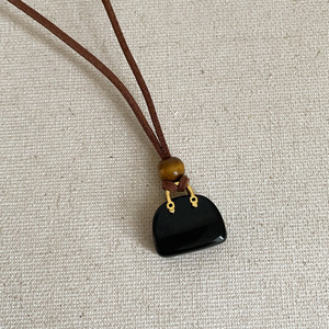 SC gran oferta Retro largo suéter collar moda howlita obsidiana Ojo de Tigre collar Vintage piedra Natural colgante collar - Product Image 6