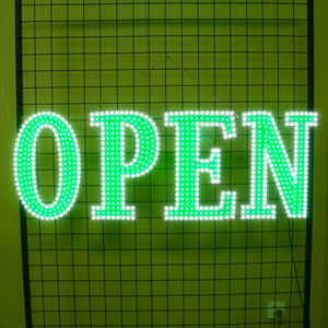 Letrero <span class=keywords><strong>Led</strong></span> abierto verde azul, letrero de letra de 30 pulgadas y 40 pulgadas para tablero, ventana exterior, publicidad, letrero <span class=keywords><strong>Led</strong></span> de negocios - Product Image 1