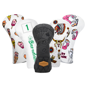 Venta al por mayor nuevo diseño bordado <span class=keywords><strong>Golf</strong></span> Headcovers Pu cuero <span class=keywords><strong>Golf</strong></span> madera conductor cabeza cubierta - Product Image 2