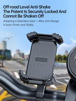 Support de téléphone pour vélo anti-vibrations enveloppé de silicone, support de téléphone portable à clipser sur le guidon pour vélo et moto
