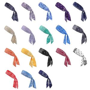 <span class=keywords><strong>Bandeau</strong></span> de sport personnalisé avec logo imprimé, motif paisley, tennis, yoga, fitness, course à pied, antidérapant, type <span class=keywords><strong>ninja</strong></span> - Product Image 1