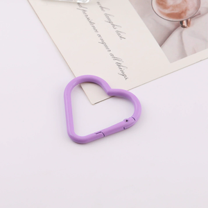 LLavero de <span class=keywords><strong>amor</strong></span> colorido con hebilla de resorte en forma de corazón para aleación de aluminio Rosa hebilla de Montañismo para accesorios de bolsa DIY - Product Image 6