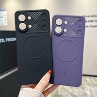Vente en gros d'usine, nouvelle conception de coque de téléphone portable magnétique en TPU rayé pour iPhone, pour Tecno, pour Infinix Fox, Samsung A32 A57