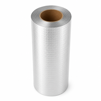 Film en aluminium gaufré anti-corrosion, film isolant laminé Al+PET, rouleau pour l'étanchéité des tuyaux HVAC et des toitures