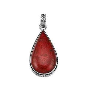 Énorme Collection Éponge corail Gemstone pendentif Indien En Gros 925 Bijoux En Argent Sterling Collier