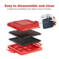 Passe au lave-vaisselle Machine à sandwich épaisse pour micro-ondes Grille-pain Machine à sandwich Gain de temps Machine à panini rapide Plats de cuisson Casseroles