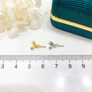 30961 Pendentif de collier DIY simple avec perles rondes plates de 9-13 mm, argent S925 et perles, accessoires de support vides pour pendentifs et breloques - Product Image 4