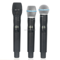 Systèmes Sans Fil Professionnels UHF QLXD4 BETA58A BETA87A KSM9 avec Microphones à Main Karaoké en Métal