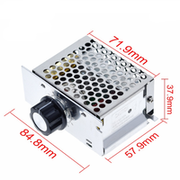 Régulateur de tension électronique à haute puissance manuelle, 4000W, importé, régulateur de vitesse, réglage de la température, moteur AC 220v