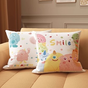 หมอนรองหลังการ์ตูนสร้างสรรค์ รูปทรงสี่เหลี่ยมผืนผ้า ซักได้ พร้อมไส้ใน ลายมอนสเตอร์ยิ้มจากสวนสนุก ใช้สำหรับโซฟา - Product Image 4