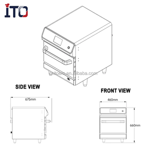 فرن حمل حراري عالي السرعة للمطاعم والمخابز، فرن طهي تجاري بالهواء الساخن والميكروويف - Product Image 5