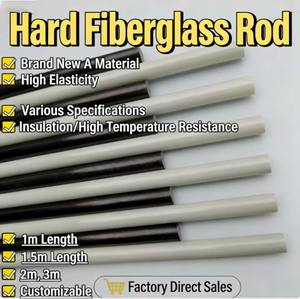 Tige en PRV pultrudé haute flexibilité, 6 mm, en fibre de verre, pour support d'arbres, artisanat DIY et piquets de jardin - Product Image 4