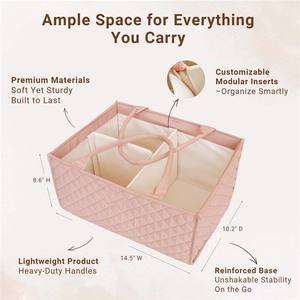 Organizador de pañales para bebés con divisor extraíble, bolsa de pañales portátil, regalo esencial para recién nacidos, cesta de bebé, bolsa de mano - Product Image 3