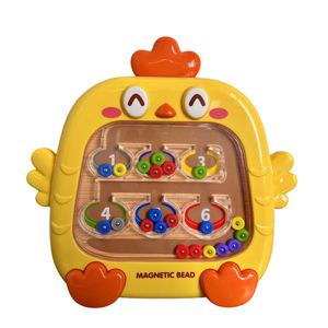 Trẻ em phát triển trí tuệ Đồ chơi gà vẽ bảng bút từ hạt Mê Cung trò chơi kỹ thuật số Câu đố Tập trung Đào Tạo - Product Image 2