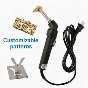 เตารีดไฟฟ้าปรับอุณหภูมิได้ ด้ามจับโค้งงอ เครื่องมือปั๊มร้อนแบบมือถือ สำหรับเค้ก ขนมปัง หนัง และไม้ - Product Image 1