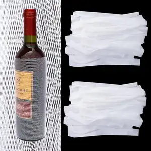 Protetor de garrafas de licor de malha, rede de plástico PE para garrafas de vinho/meia para garrafas de espuma/malha de manga para garrafas