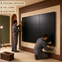 Mur vidéo LCD 46 pouces avec cadre de 0,88 mm, écran matriciel UHD HD à raccordement sans soudure pour salle d'exposition