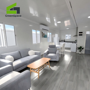 Casa Container Pieghevole 20ft 40ft Prefabbricata in Acciaio con Pannelli Sandwich EPS, Assemblaggio Portatile per Campi di Lavoro in Africa, Certificazione CE, <span class=keywords><strong>Vendita</strong></span> all'Ingrosso - Product Image 2
