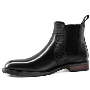 Bottes en cuir pour hommes, fabriquées en cuir de vache véritable, au design élégant, le choix idéal pour les gentlemen exigeants - Product Image 5