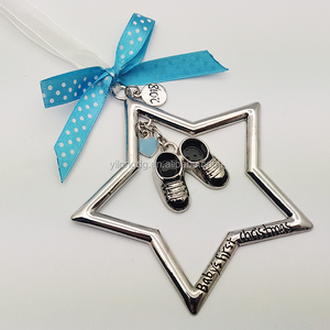 Zinc Alloy Star <strong>Christmas</strong> <strong>Ornament</strong> for <strong>Baby</strong> <strong>First</strong> <strong>Christmas</strong> Shoes Design Pendant - Product Image 3