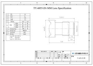 <span class=keywords><strong>M12</strong></span> lensa CCTV 3.0mm, lensa cermin untuk pengenalan wajah dengan bukaan F2.4 dan Iris tetap distorsi rendah - Product Image 6