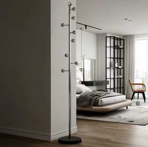 Perchero de pie de lujo ligero para dormitorio y uso doméstico, nuevo perchero de almacenamiento simple de acero inoxidable - Product Image 2