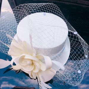 Chapeau de cérémonie pour femmes en satin noir et blanc, à large bord, pour mariage, Kentucky Derby, courses de chevaux, fête, enterrement, chapeaux d'église <span class=keywords><strong>pas</strong></span> chers pour femmes - Product Image 5