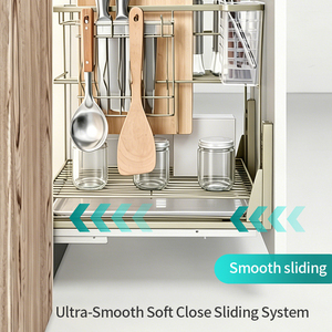 Accessoires de <span class=keywords><strong>cuisine</strong></span> : Étagère coulissante pour épices 200-400 mm en acier inoxydable pour meubles d'ameublement, usine de meubles sur mesure pour toute la maison - Product Image 3