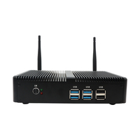 Fansız Mini Bilgisayar In-tel Pentium Gold 6405U Çift Çekirdekli DDR4 SSD OPNsense Windows 10 Linux Endüstriyel Ofis Kullanımı için