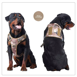 Gilet da esterno tattico per animali domestici sul petto e tracolla di sicurezza riflettente per cani con manico regolabile in rete - Product Image 5
