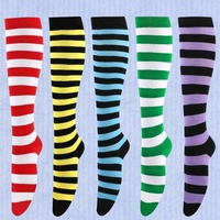 Chaussettes de football de sport mi-mollet à la mode Chaussettes hautes rayées de Noël pour femmes