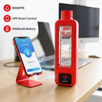 Bouteille d'eau hydrogénée portable de 400 ml avec stérilisation UV-C, 8000 PPB, batterie 4500 mAh, contrôle par application pour les voyages, la salle de sport, le bureau, la maison