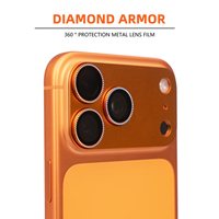 Film de protection d'objectif d'appareil photo en diamant de haute qualité pour iPhone 17 Pro Max, protecteur d'objectif d'appareil photo en verre mat en alliage d'aluminium pour iPhone 17 Air