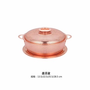 Stainless Steel Fruit Basket With Lid Double Eared Drain Basket Silver Gold Rose Gold 3 Piece Set - Product Image 3