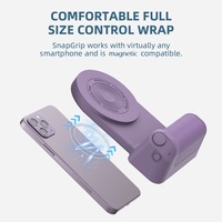 Poignée de maintien 2-en-1 pour téléphone avec télécommande anti-tremblement et grip en PU pour smartphones – Idéale pour la photographie sous marque privée