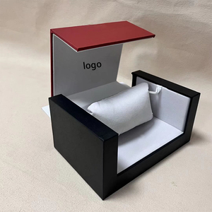 Boîte d'emballage de montre de haute qualité, fabrication OEM, logo personnalisé, porte-certificat, présentoir, emballage noir, boîte cadeau pour montre - Product Image 2