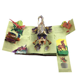 Libri Illustrati 3D Personalizzati Yimi con Dinosauri <span class=keywords><strong>Pop-up</strong></span>, Copertina Rigida in Cartone Kraft per Bambini - Product Image 2