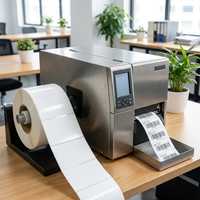 Papier adhésif laminé semi-brillant amovible en rouleau pour l'impression d'emballages