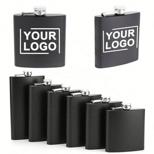 Custom Logo Stainless Steel Hip <b>Flasks</b> with LED Temperature Cover Business Gifts 1-18Oz Capacity for Outdoor Use - Product Image 1
