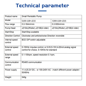 Bomba Peristáltica de Passo DC 12V 24V para Transferência de Tinta e Solvente em Analisadores de Qualidade da Água de Laboratório - Product Image 6