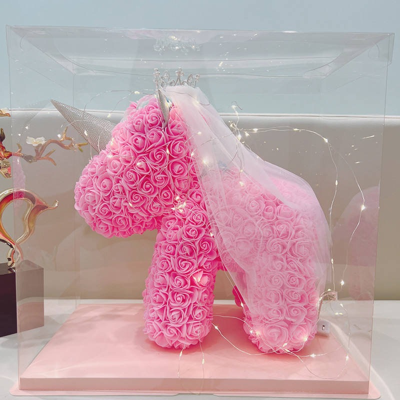 ผ้าคลุมหน้ามงกุฎขนาดใหญ่สีชมพู