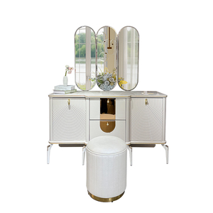 Bộ nội thất phòng ngủ hiện đại cao cấp bằng gỗ, giường đôi khung gỗ lớn màu trắng, phong cách đương đại, đầy đủ tiện nghi. - Product Image 4